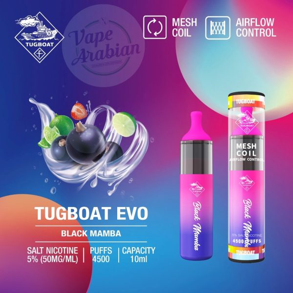 Tugboat evo 4500 puffs - Black Mamba