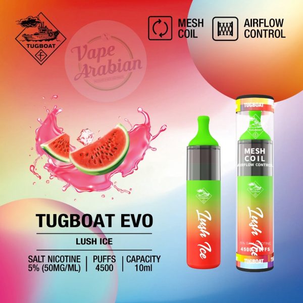 Tugboat evo 4500 puffs- Lush Ice