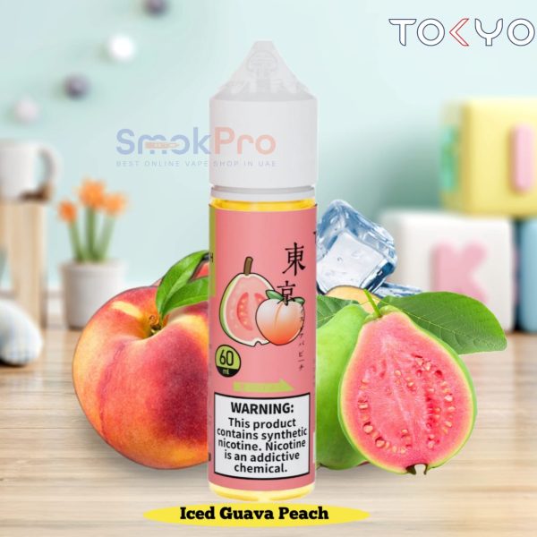 tokyo e liquid 3mg 60ml Iced Guava Peach