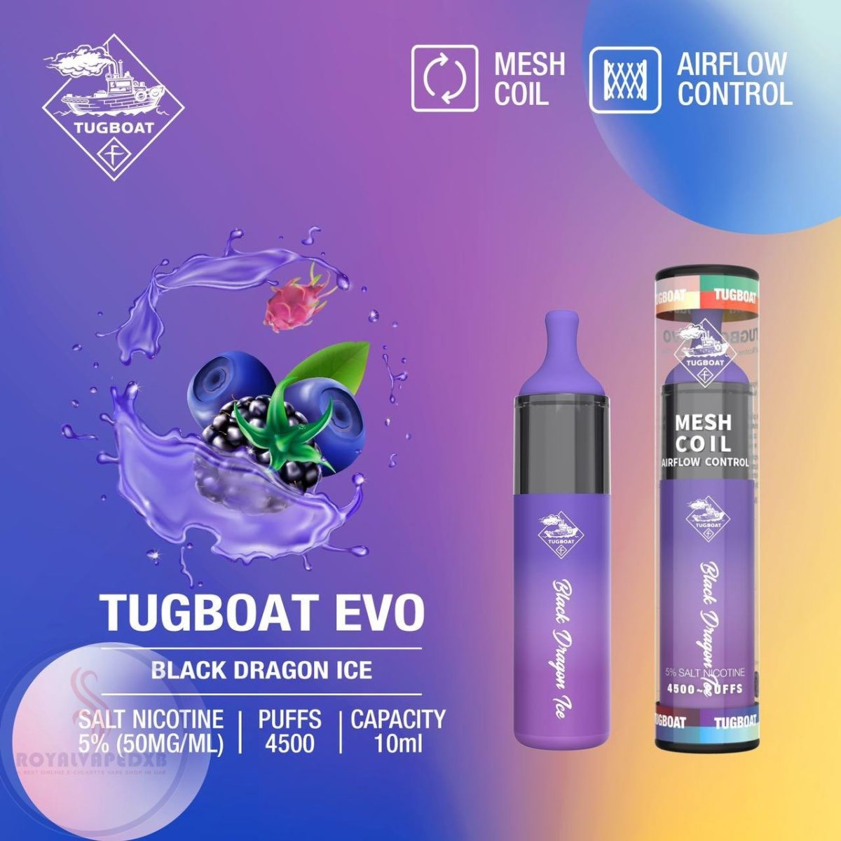 TUGBOAT EVO 4500 PUFFS DISPOSABLE IN UAE