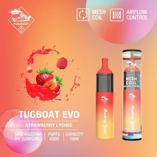 Tugboat EVO 4500 Puffs- Strawberry Lychee