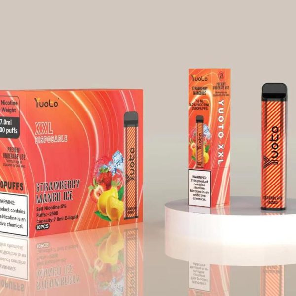 Yuoto Disposable XXL Vape 2500 Puffs Strawberry Mango Ice