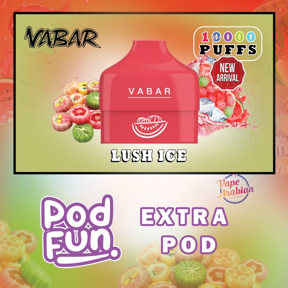 Vabar Pod Fun Extra Pod 10000 Puffs In UAE