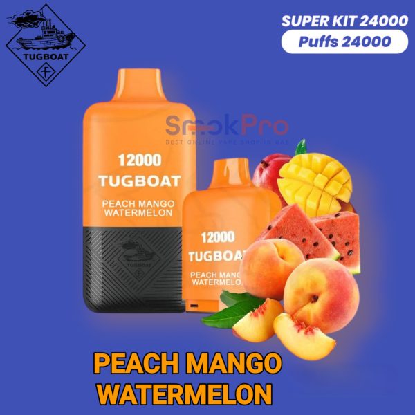 Tugboat Super Kit 24000 Puffs- Peach Mango Watermelon