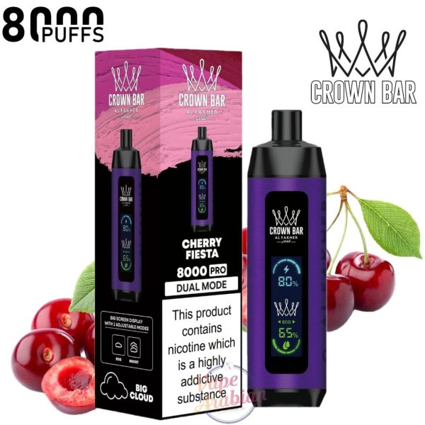 Crown Bar Al Fakher 8000 Pro- Cherry Fiesta