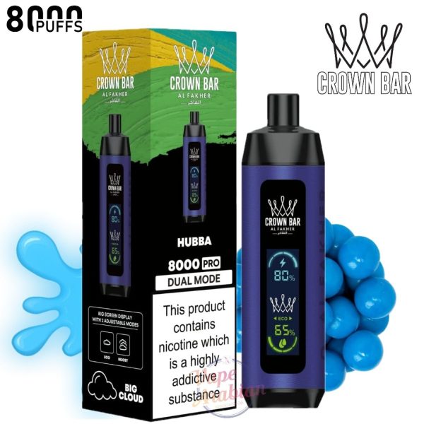 Crown Bar Al Fakher 8000 Pro- Hubba