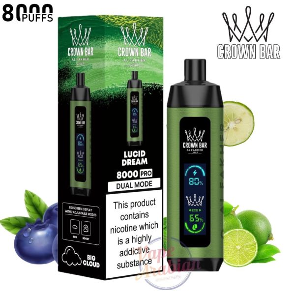 Crown Bar Al Fakher 8000 Pro- Lucid Dream