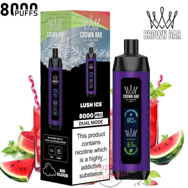Crown Bar Al Fakher 8000 Pro- Lush Ice