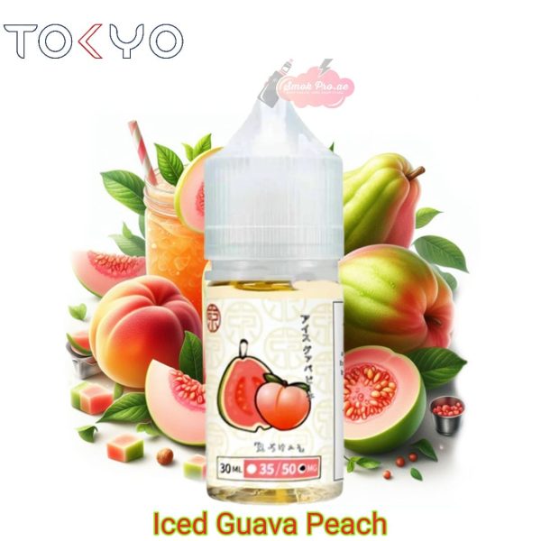 Tokyo Salt Nic E liquid 30ml Iced Guava Peach