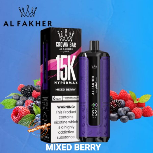 Al Fakher Crown Bar 15000 Puffs Hypermax- Mixed Berry