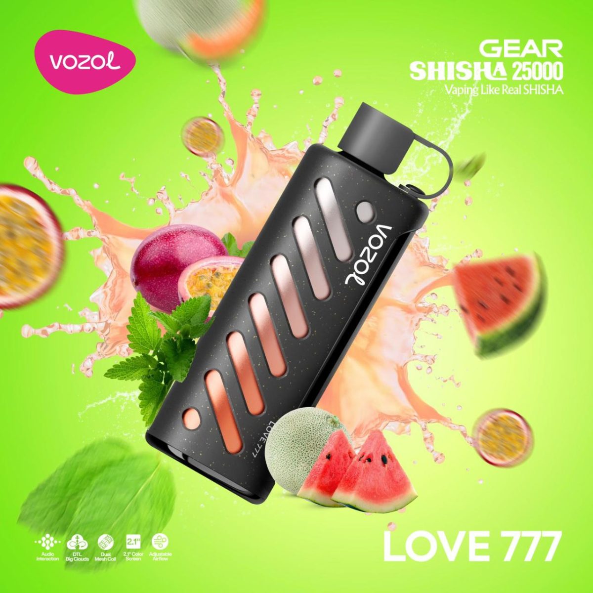 Vozol Gear Shisha 25000 Puffs Disposable Love 777