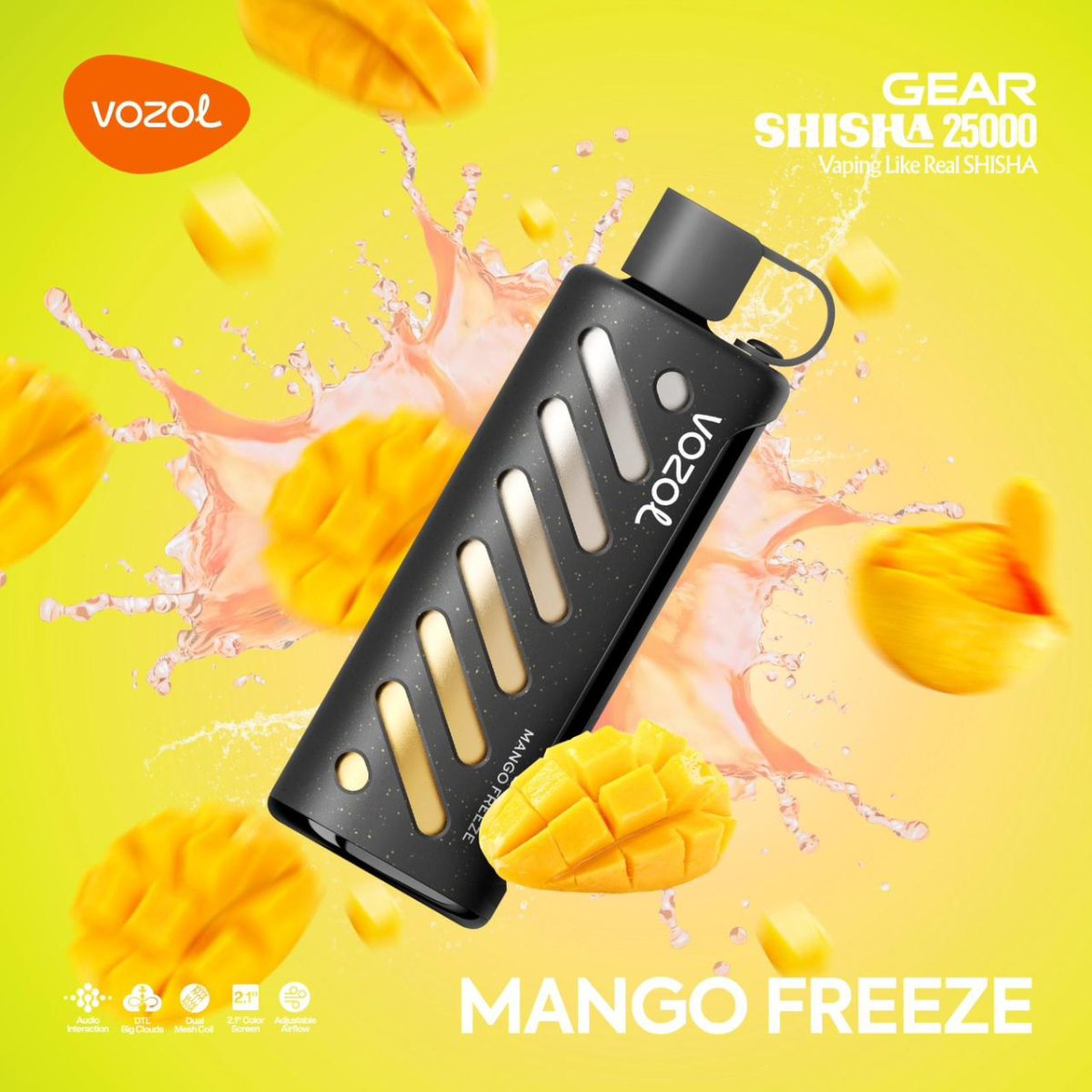 Vozol Gear Shisha 25000 Puffs Disposable Mango Freeze