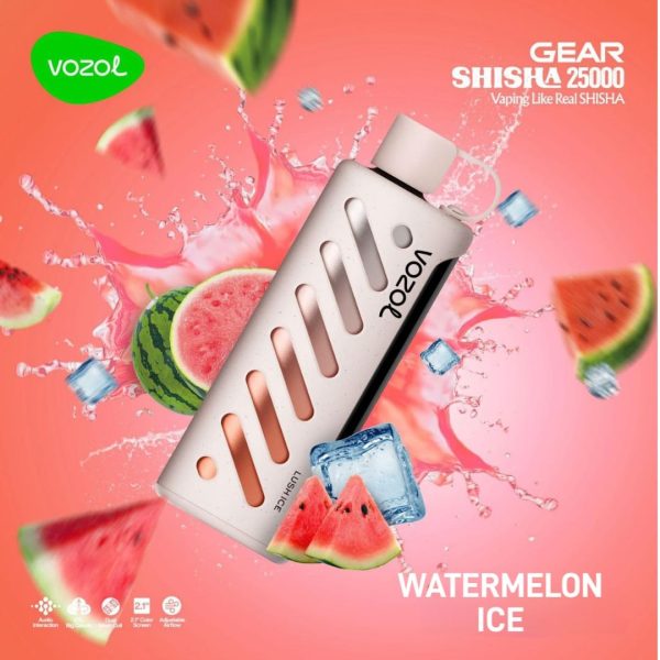 Vozol Gear Shisha 25000 Puffs Disposable Watermelon Ice