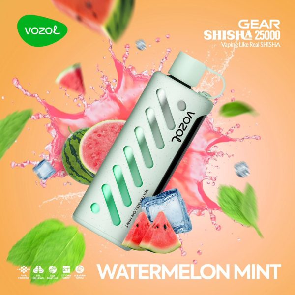 Vozol Gear Shisha 25000 Puffs Disposable Watermelon Mint
