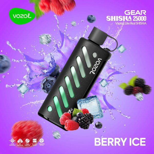 Vozol Gear Shisha 25000 Puffs Disposable Berry Ice