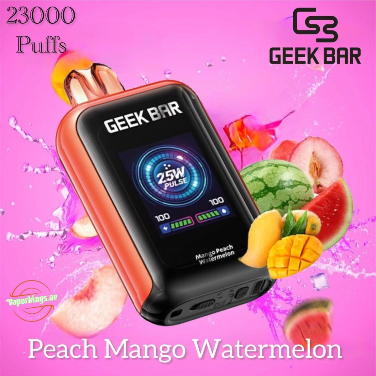 Geek Bar Watt 23000 Puffs Disposable Vape 5% (50mg) Nicotine In UAE