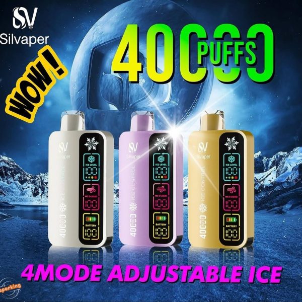 SILVAPER 40000 Puffs Disposable Vape 4 Mode Ice Adjustable In UAE